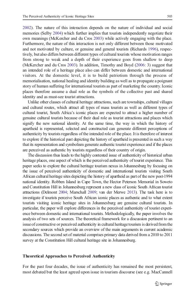 The issue of authenticity The issue of authenticity